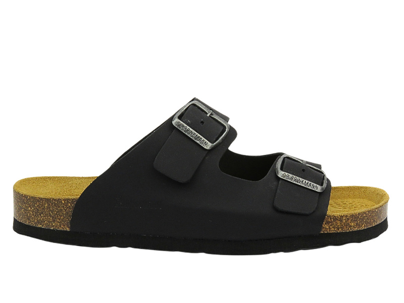 Wygodne klapki męskie klasyczne czarne Brinkmann 600047-01