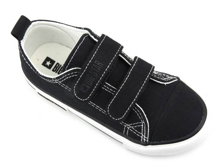 Trampki dziecięce, buty sportowe na rzep - Big Star LL374011, czarne