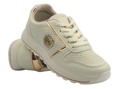 Półbuty damskie beżowe Potocki 25-16342