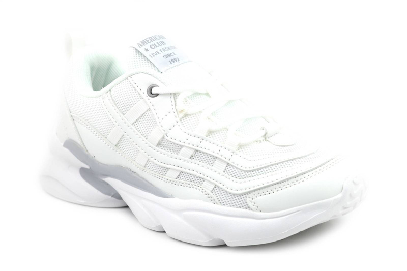 Buty sportowe damskie, adidasy American Club FH 30/22, białe