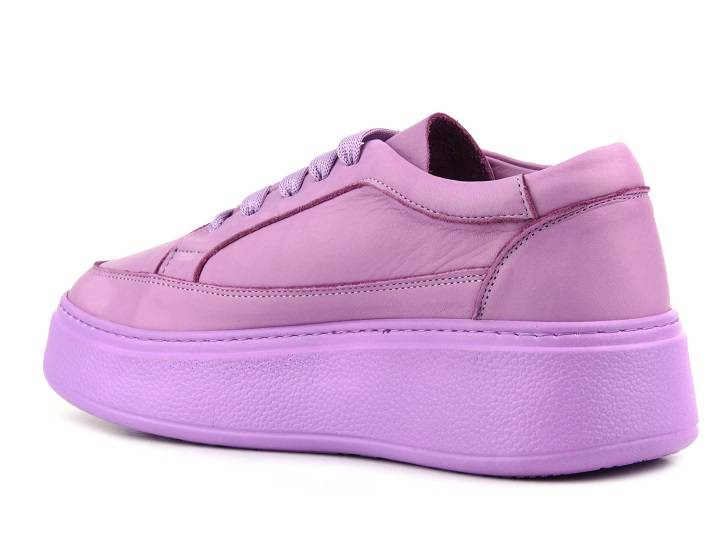 Fioletowe sneakersy damskie na platformie - VENEZIA 01801-71