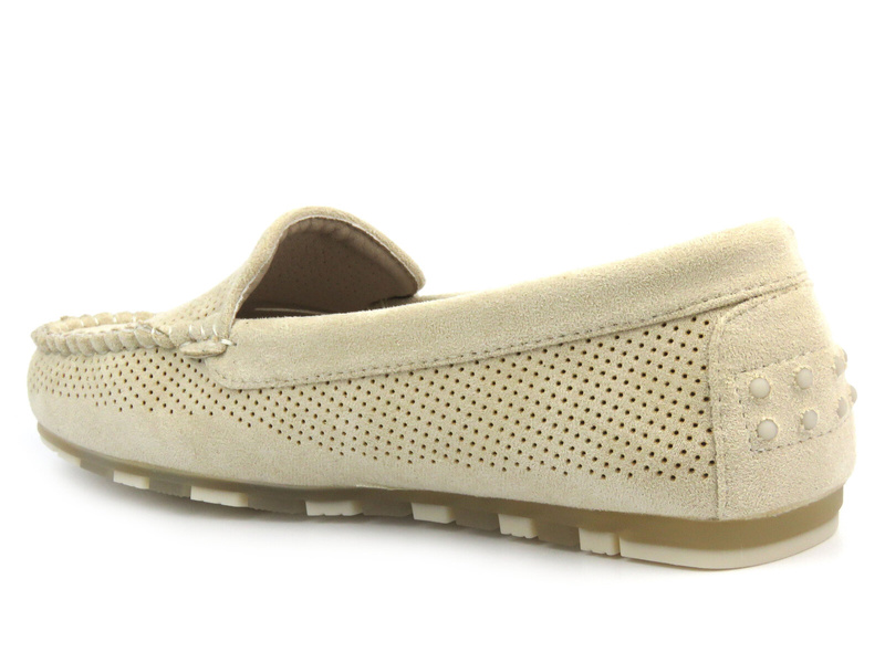 Półbuty, mokasyny damskie Potocki 24-09301, beżowe