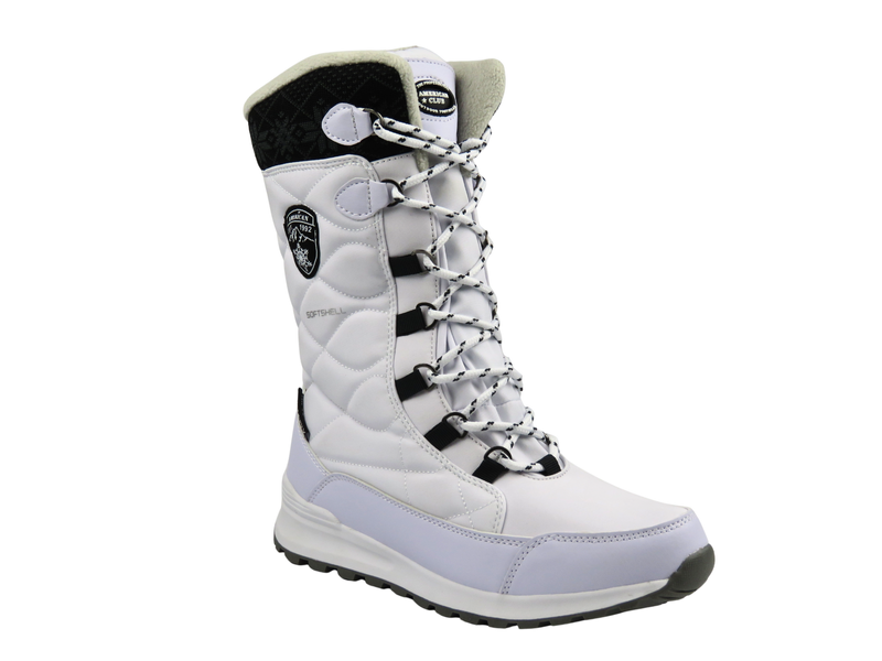 Damskie śniegowce AMERICAN CLUB SN88, białe