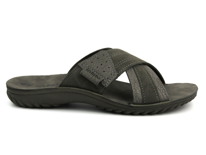 Wygodne klapki męskie - Inblu FN-107, szare