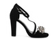 Sandały damskie na słupku - Uncome 36301, czarne