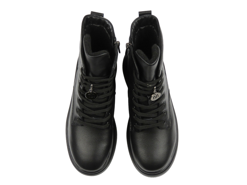 Skórzane botki damskie czarne Cambell 25-19350