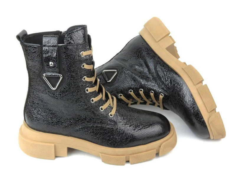 Botki, trzewiki damskie - VENEZIA 10025, czarne