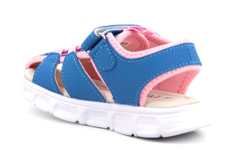 Sportowe sandały dziecięce świecące - American Club RL 113/23, niebieskie