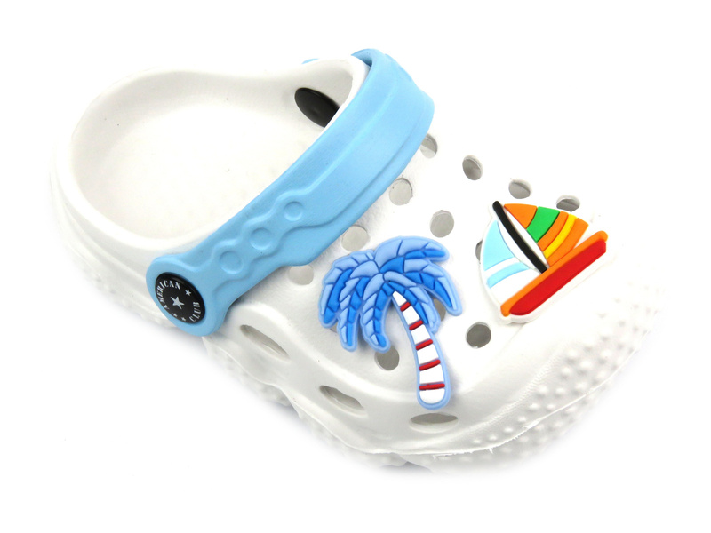 Klapki, sandałki dziecięce, clogsy - AMERICAN CLUB NH 130/24, białe