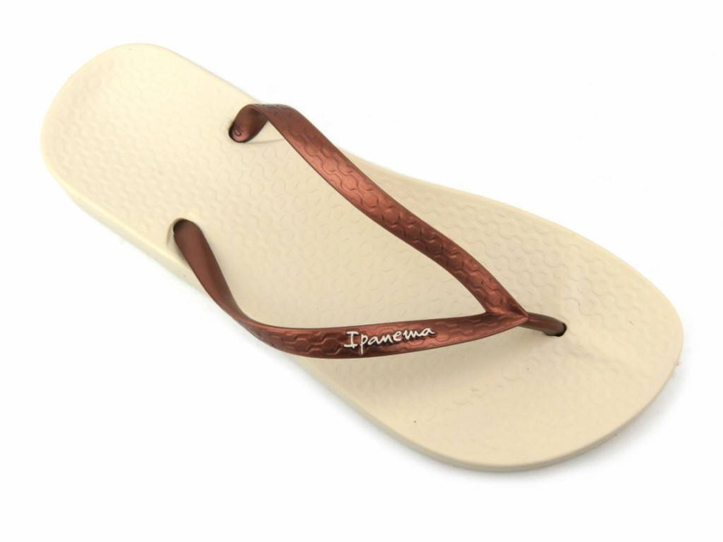 Japonki damskie sportowe Ipanema 81030, beżowe z miedzią