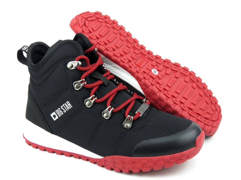 Trapery, trekkingi, buty damskie sportowe - BIG STAR KK274217, czarne