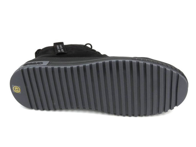 Skórzane sneakersy, trzewiki męskie za kostkę - Fabio Moretti N2735-1-1, czarne