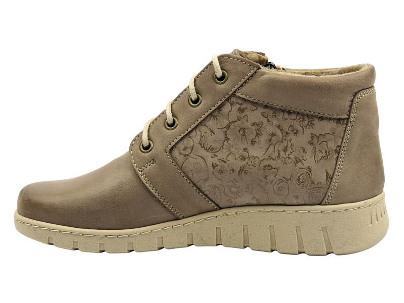 Botki damskie polskiej marki Helios Komfort 789, beżowe