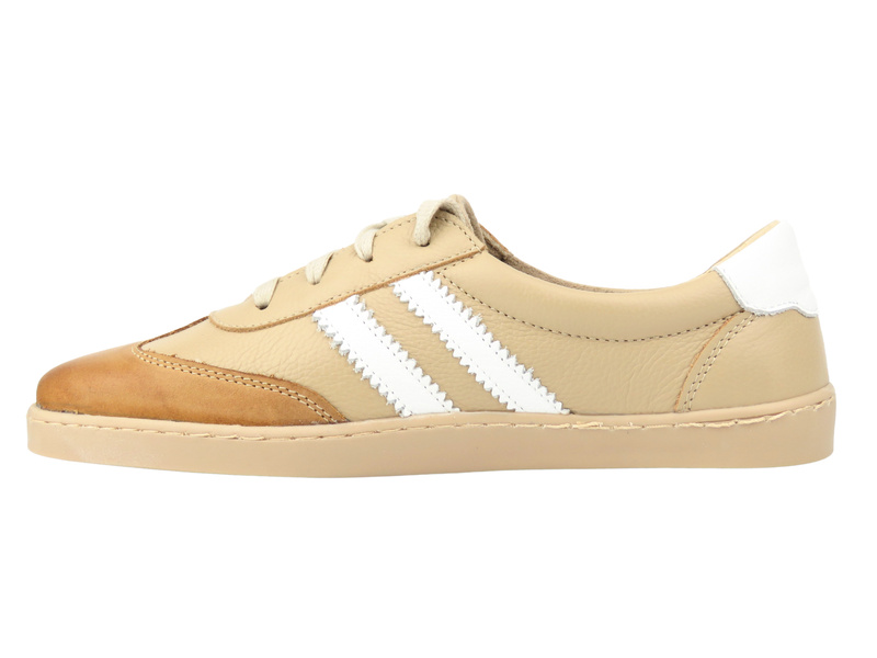 Damskie buty barefoot z naturalnej skóry Helios Komfort 469, jasny brąz