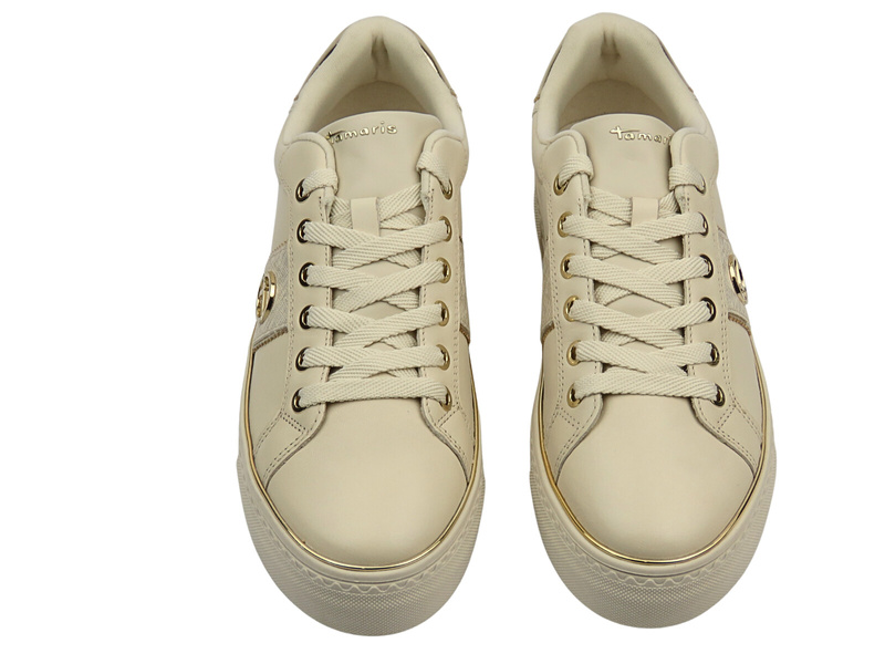 Sneakersy damskie - TAMARIS 1-23724-42, beżowe