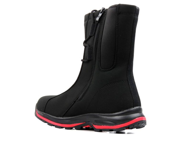 Wysokie śniegowce damskie DK Soft Shell 1754, czarno-czerwone