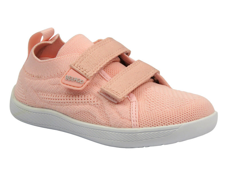 Trampki, kapcie barefoot dziecięce na rzepy - BEFADO 003Y012, różowe