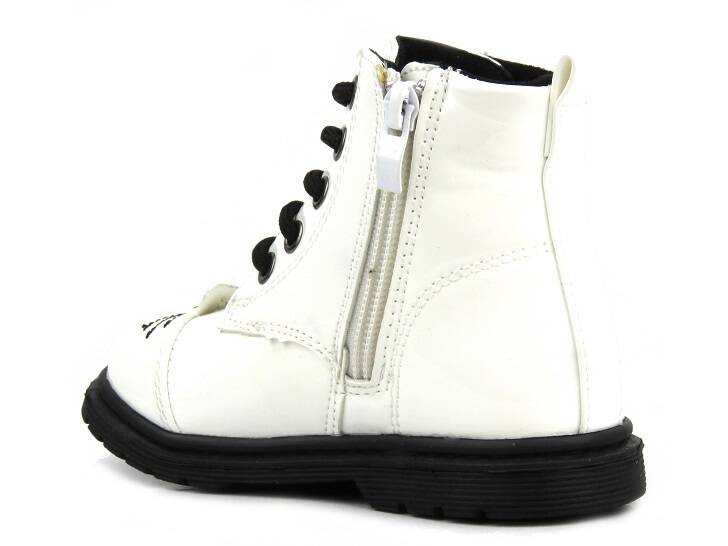 Ciepłe botki, trapery dziecięce - Miss E 21DZ23-4309, białe