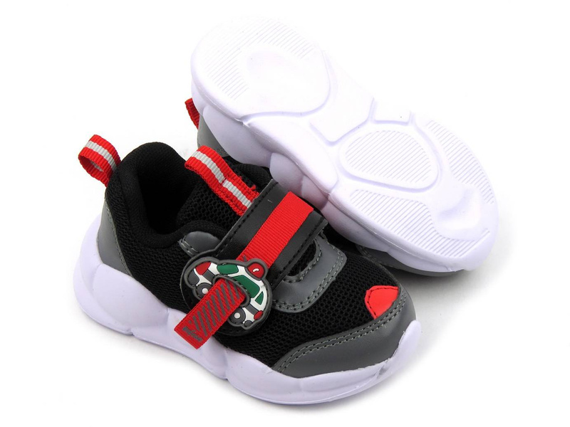 Buty sportowe dziecięce z samochodem - BEFADO 516P096, czarne