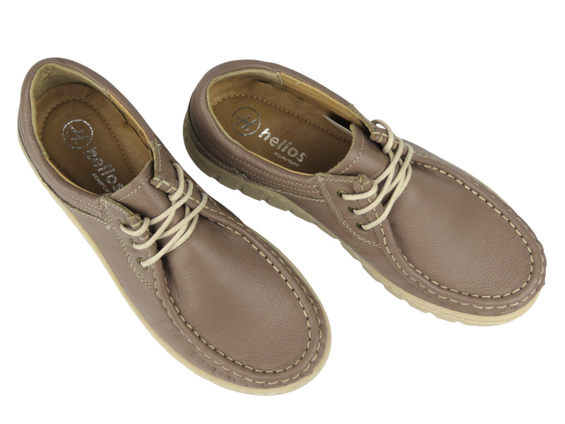 Półbuty damskie z naturalnej skóry Helios Komfort 629S, khaki