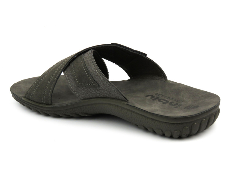 Wygodne klapki męskie - Inblu FN-107, szare