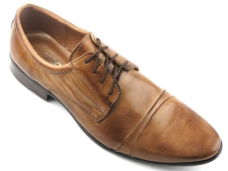 Eleganckie półbuty męskie Moskała (Rossi) 236, brązowe