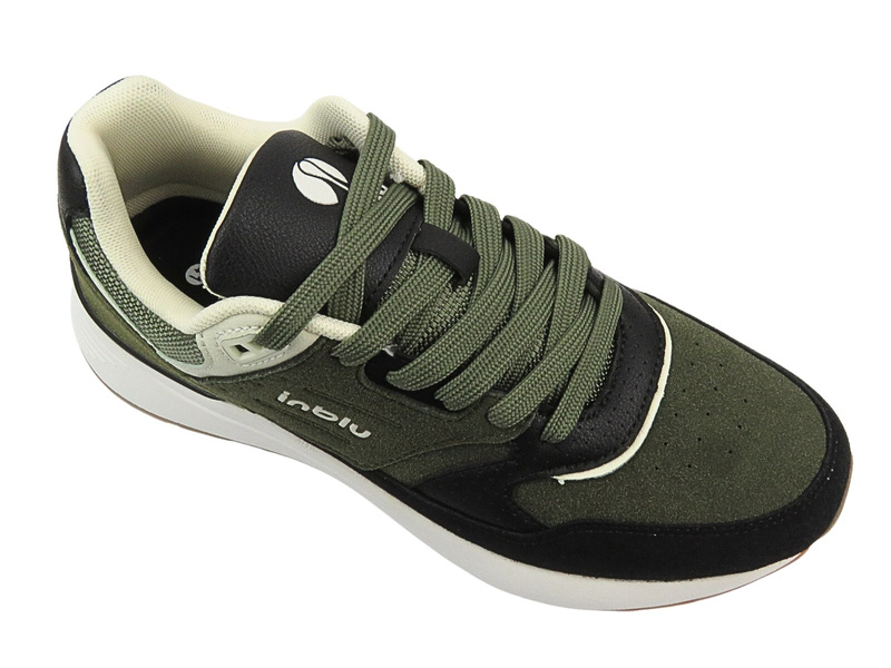 Sznurowane buty męskie sportowe zielone Inblu IU-13