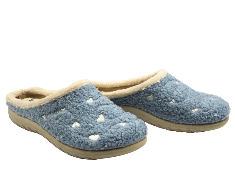 Kapcie damskie wsuwane INBLU ET-33 Niebieskie