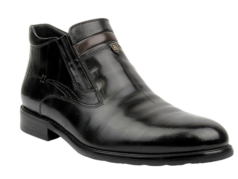 Eleganckie Botki Męskie - JOHN DOUBARE YGFR-Z106-305-1 Czarne Na Zamek
