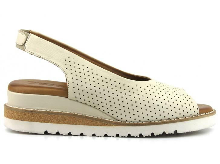 Sandały damskie na koturnie - Artiker 50C0863, beżowe