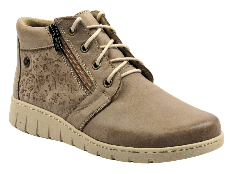 Botki damskie polskiej marki Helios Komfort 789, beżowe