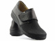 Elastyczne półbuty damskie ze stretchem na haluksy - Helios Komfort 382, czarne