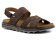 Sandały męskie na rzepy - INBLU BU-08, ciemnobrązowe