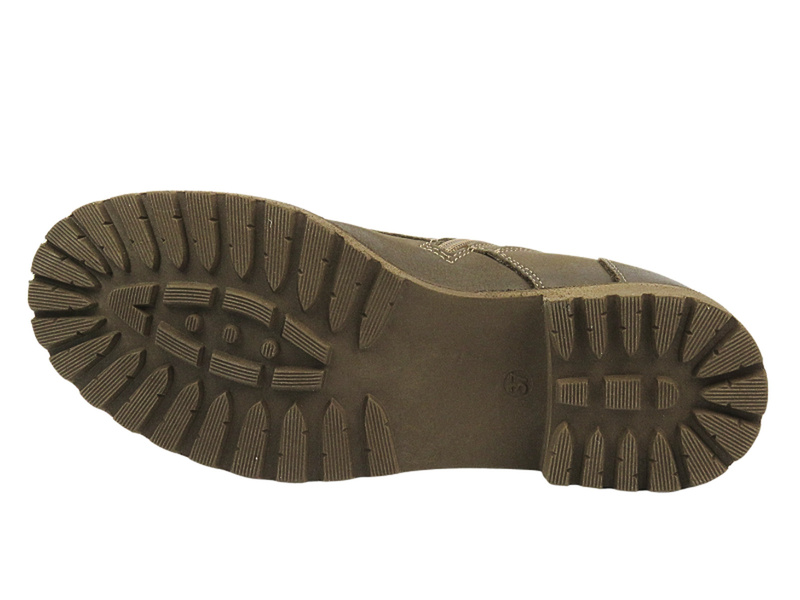 Wygodne trapery damskie z miękkiej skóry Best-But 1178, brązowe