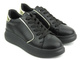 Czarne sneakersy damskie na platformie - INBLU IN001294