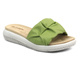 Klapki damskie ze zdobioną cholewką - INBLU TT-22, jasnozielone