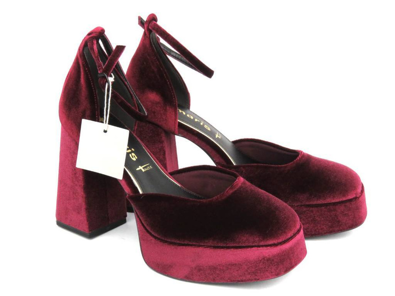 Czółenka damskie - Tamaris 1-24460-41, bordowe