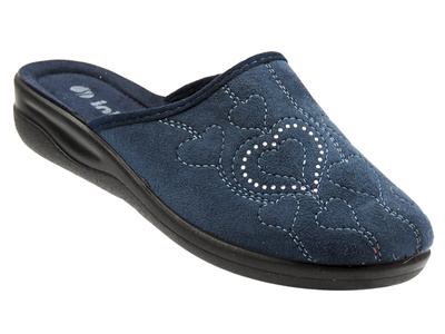 Wygodne kapcie damskie INBLU CF-2F, granatowe
