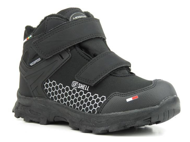 Śniegowce, trapery dziecięce z membraną - AMERICAN CLUB HL 26/22, czarne