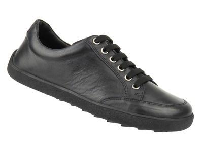 Barefoot skórzane minimalistyczne półbuty damskie Nika Komfort 26014, czarne