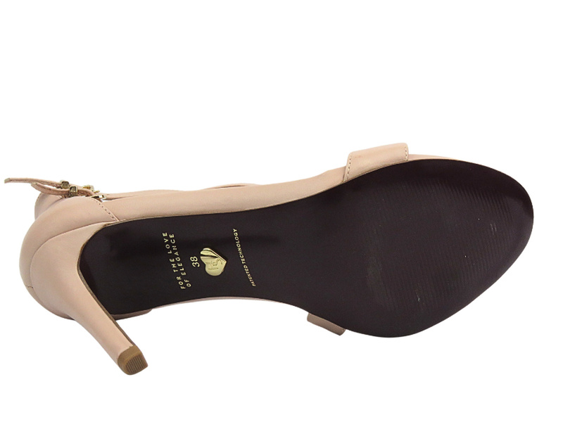 Eleganckie Sandały Damskie Na Szpilce - Tamaris 1-28368-28 Różowe Na Sprzączkę