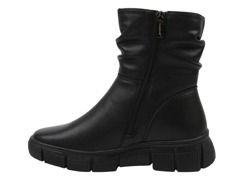 Klasyczne, ocieplane botki damskie Cambell 25-19304, czarne