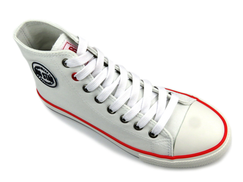 Wysokie trampki damskie - Big Star NN274660, białe