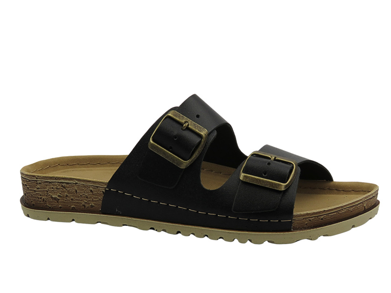 Klapki męskie z klamrami czarne Inblu RU-2I