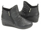 Botki damskie na dwa suwaki - COMFORTABEL 960232-01, czarne
