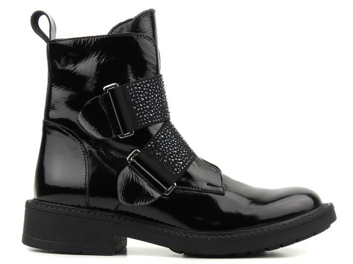 Botki damskie lakierowane - VENEZIA G0441215, czarne