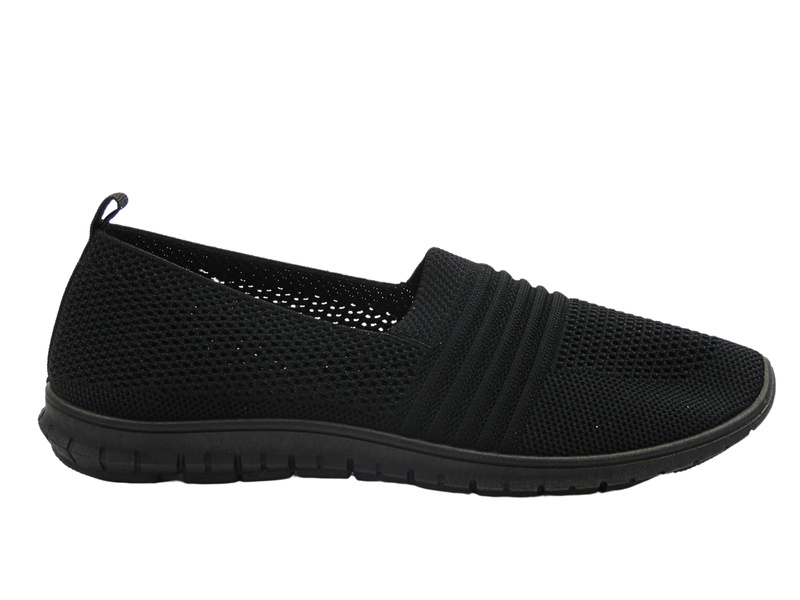 Półbuty, espadryle damskie czarne News 25TX02-8850 
