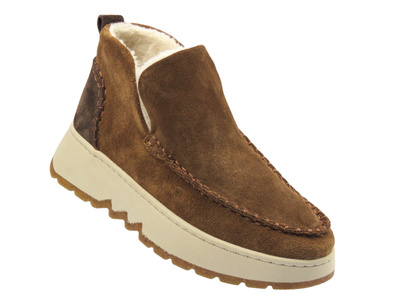 Damskie botki ocieplane Nika Komfort 0791-3085, tan brąz