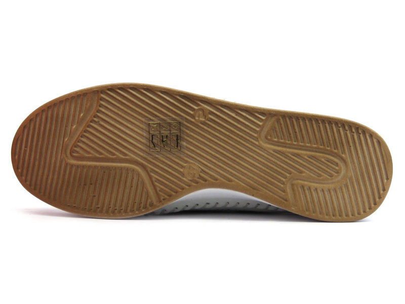 Półbuty damskie sportowe z ażurowym wykończeniem - VENEZIA 268147, białe