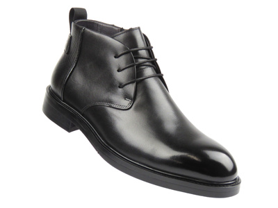 Eleganckie męskie botki H909-B205-SG3, czarne